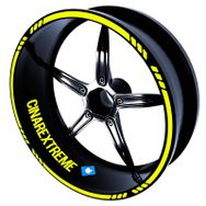 Çınar Extreme 4 Parçalı Kesikli Tasarımlı Floresan Sarı Jant Şeridi Sticker
