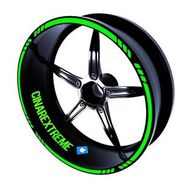 Çınar Extreme 4 Parçalı Kesikli Tasarımlı Floresan Yeşil Jant Şeridi Sticker