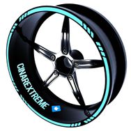 Çınar Extreme 4 Parçalı Kesikli Tasarımlı Nane Yeşili Jant Şeridi Sticker