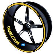 Çınar Extreme 4 Parçalı Kesikli Tasarımlı Reflektif Sarı Jant Şeridi Sticker