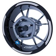 Çınar Extreme Double Stripe Reflektif Beyaz Gri Jant Şeridi Sticker