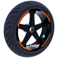 Çınar Extreme Double Stripe Tasarımlı Alev Turuncusu Jant Şeridi Sticker