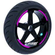 Çınar Extreme Double Stripe Tasarımlı Gül Pembesi Jant Şeridi Sticker