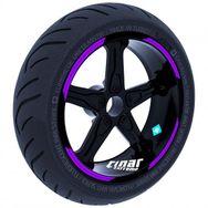 Çınar Extreme Double Stripe Tasarımlı Patlıcan Moru Jant Şeridi Sticker