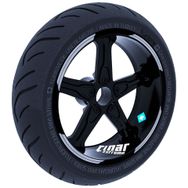Çınar Extreme Double Stripe Tasarımlı Yaldızlı Gümüş Jant Şeridi Sticker