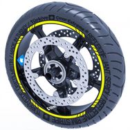 Çınar Extreme Floresan Sarı 4 Parçalı Kesikli Jant Şeridi Sticker