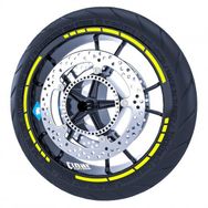 Çınar Extreme Floresan Sarı Moto GP Stili Jant Şeridi Sticker