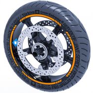 Çınar Extreme Floresan Turuncu 4 Parçalı Kesikli Jant Şeridi Sticker