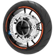 Çınar Extreme Floresan Turuncu 4 Parçalı Keskin Jant Şeridi Sticker