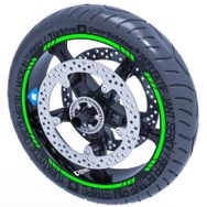 Çınar Extreme Floresan Yeşil 4 Parçalı Kesikli Jant Şeridi Sticker