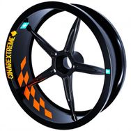Çınar Extreme Gp Flag Damalı Alev Turuncusu İç Jant Şeridi Sticker