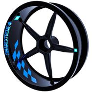 Çınar Extreme Gp Flag Damalı Azur Mavi İç Jant Şeridi Sticker