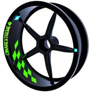Çınar Extreme Gp Flag Damalı Floresan Yeşil İç Jant Şeridi Sticker