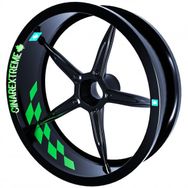 Çınar Extreme Gp Flag Damalı Orman Yeşili İç Jant Şeridi Sticker