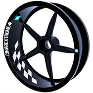 Çınar Extreme Gp Flag Damalı Reflektif Gri İç Jant Şeridi Sticker