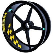 Çınar Extreme Gp Flag Damalı Reflektif Sarı İç Jant Şeridi Sticker
