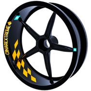 Çınar Extreme Gp Flag Damalı Taksi Sarısı İç Jant Şeridi Sticker