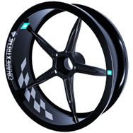Çınar Extreme Gp Flag Damalı Taş Grisi İç Jant Şeridi Sticker