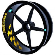 Çınar Extreme Gp Flag Damalı Yaldızlı Gold İç Jant Şeridi Sticker