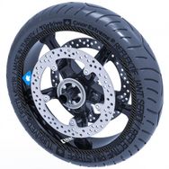 Çınar Extreme Karbon Fiber Dokulu 4 Parçalı Kesikli Jant Şeridi Sticker