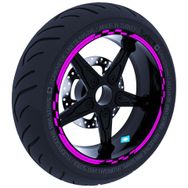 Çınar Extreme Moto GP Yarış Bayraklı Gül Pembesi Jant Şeridi Sticker