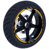 Çınar Extreme Moto GP Yarış Bayraklı Limon Sarısı Jant Şeridi Sticker