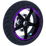 Çınar Extreme Moto GP Yarış Bayraklı Patlıcan Moru Jant Şeridi Sticker