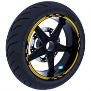 Çınar Extreme Moto GP Yarış Bayraklı Yaldızlı Gold Jant Şeridi Sticker