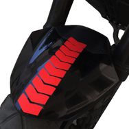 Çınar Extreme Ok Tasarımlı Reflektif Kırmızı Çamurluk Kask Sticker