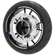 Çınar Extreme Reflektif Beyaz Gri 4 Parçalı Keskin Jant Şeridi Sticker