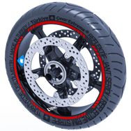 Çınar Extreme Reflektif Kırmızı 4 Parçalı Kesikli Jant Şeridi Sticker