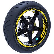 Çınar Extreme Reflektif Koyu Sarı Moto Gp İç Dış Jant Şeridi Takım Sticker