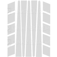 Çınar Extreme Şerit Şeklinde Reflektif Beyaz Sticker