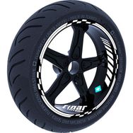 Çınar Extreme Süt Beyaz Moto GP İç Dış Jant Şeridi Takım Sticker