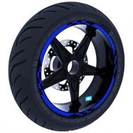 Çınar Extreme Yarış Bayraklı Reflektif Mavi Jant Şeridi Sticker