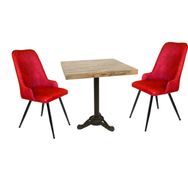 Çipa Laminat Kare - Çırağan 2'li - Bordo Masa Takımı