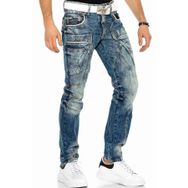 Cipo&Baxx CD391 Mavi Dikiş Detaylı Rahat Kesim Erkek Kot Pantolon