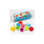 Circle Toys Şekilli Yumurtalar, Eğitici Geometrik Yumurta Bultak 12'li Bebeğim İlk Puzzle Setim