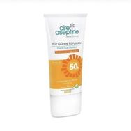 Cire Aseptine Yüz Güneş Kremi 50+ Faktör Yağlı Ciltler İçin Renksiz Güneş Koruyucu Krem 50 ml