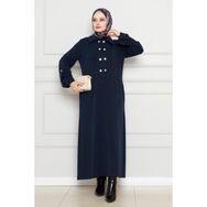Cırt Cırtlı Oysho Elbise-Lacivert - 1