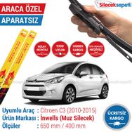 Citroen C3 2010-2015 Muz Silecek Takımı