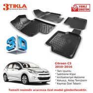 Citroen C3 2010-2016 Seti 3D Havuzlu Paspas