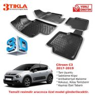 Citroen C3 2017-2019 Seti 3D Havuzlu Paspas