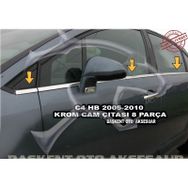 Citroen C4 Hb 2005-2010 8 Parça Paslanmaz Çelik Cam Çıtası