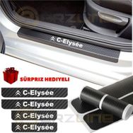 Citroen Elysee 4 Adet Karbon Kapı Eşiği Sticker