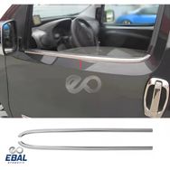 Citroen Nemo 2008 Üzeri Paslanmaz Çelik 2 Parça Krom Cam Çıtası