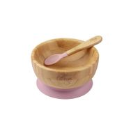 Citron 1073612 Blush Pink Vakum Tabanlı Organik Bambu Kase Seti