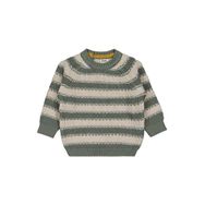 Civil Bebek Elvi Çizgili Kazak 12-18 Ay, 9-12 Ay, 45L57450225W1, Haki, Bebek-Erkekler