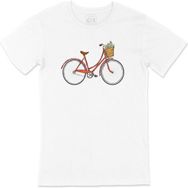 Cix Adalar Bisikletli Beyaz Erkek T-shirt