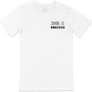 Cix Among Us All Cep Logo Tasarımlı Beyaz Erkek T-shirt